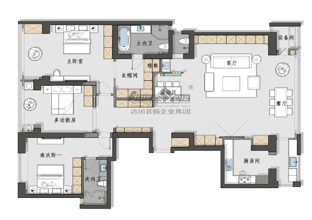 賞·析|236㎡現代簡約，歸心之居太好住啦！