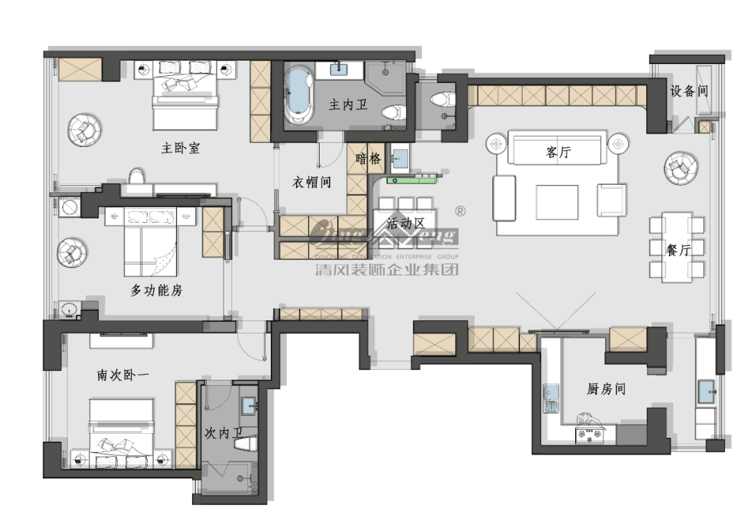 賞·析|236㎡現代簡約，歸心之居太好住啦！